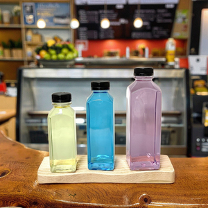 Thân Thiện Với Môi 100Ml 250Ml 300Ml 350Ml 400Ml 500Ml Vuông Trong Suốt <span class=keywords><strong>Pet</strong></span> Chai Nhựa Bao Bì Cho Nước Trái Cây - Product Image 6