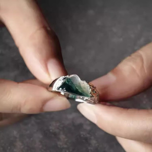 Anillo <span class=keywords><strong>de</strong></span> <span class=keywords><strong>Pareja</strong></span> Estilo Antiguo <span class=keywords><strong>de</strong></span> la Alianza <span class=keywords><strong>de</strong></span> Montañas, Anillo <span class=keywords><strong>de</strong></span> Moda Versátil y Exquisito <span class=keywords><strong>de</strong></span> Estilo Chino Moderno - Product Image 3