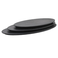 Vaisselle en plastique mélamine noire de haute qualité Japandi Design assiette à motif végétal incassable ensembles de vaisselle durable fêtes