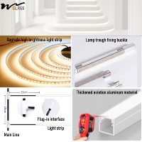 Kit d'éclairage LED intelligent pour escaliers à détection de mouvement, bandes lumineuses flexibles et découpables avec PLC intelligent pour une luminosité réglable, améliore l'ambiance intelligente