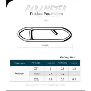 50pcs haute résistance pêche Snap eau salée connecteur en acier inoxydable s'enclenche émerillons attirail acier puissance pêche Clip <span class=keywords><strong>leurre</strong></span> changement rapide - Product Image 6