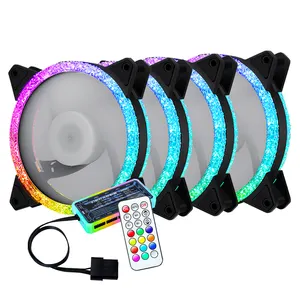 Factory Price ODM PC Computer Case 12V Cabinet RGB Fan 120mm Cooling Cooler Colorful LED Fan For Gaming