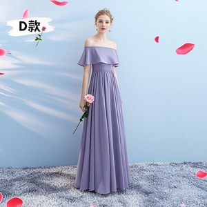 Bridesmaid Dresses A-Line V-Neck Long Purple Elegant Evening Gown Women Formal Party Wear - Product Image 3