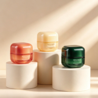 Pot carré vide pour soins de la peau 10g 15g 20g avec bouchon à vis en PP, réutilisable, OEM, vente en gros, impression UV/sérigraphie, cosmétique