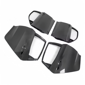 4 pièces de panneaux de porte en fibre de carbone adaptées aux <span class=keywords><strong>Honda</strong></span> <span class=keywords><strong>Civic</strong></span> Type R FK8 de <span class=keywords><strong>2018</strong></span> à 2021, pièces de rechange pour modification extérieure automobile - Product Image 6