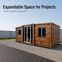 Maison conteneur modulaire préfabriquée extensible à double aile, respirante et moderne, pour logement temporaire polyvalent (Golovejoy)