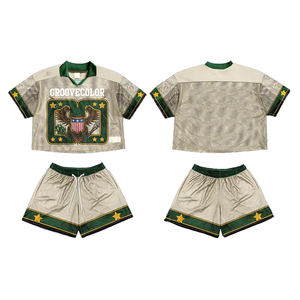 <span class=keywords><strong>Ensemble</strong></span> <span class=keywords><strong>short</strong></span> et t-<span class=keywords><strong>shirt</strong></span> ample en mesh pour homme, imprimé numérique personnalisé, football, basketball, été - Product Image 3