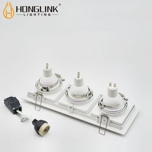 Forma <span class=keywords><strong>de</strong></span> tira Foco <span class=keywords><strong>de</strong></span> tres cabezales Foco LED Techo interior Empotrado GU10 Foco LED Casa <span class=keywords><strong>de</strong></span> iluminación - Product Image 4