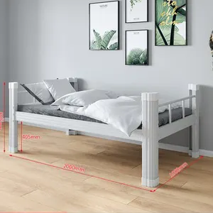 Schlafsaal Doppel Twin Size Stahl Eisen Lattenrost Metall angehoben Garten bett Rahmen Königin Metall bett