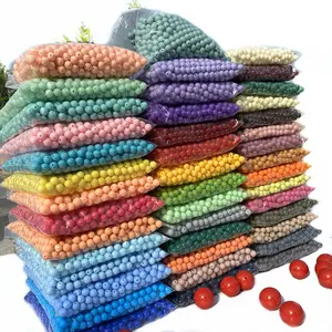 6/8/10/-20mm Acrylic color beads string beads plastic beads straight hole spring color candy color diy accessories for children