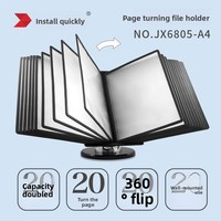 Présentoir de documents à grande capacité, 20 pages, à feuilles mobiles, modèle JX6805, pour ateliers, publicité et promotion