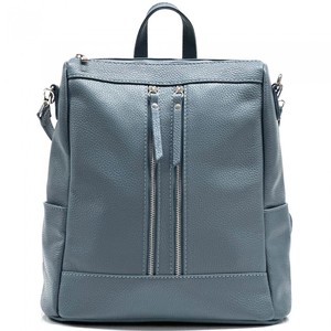 Mochila de cuero genuino a la moda para mujer, mochila elegante y duradera con múltiples compartimentos y cremallera para la escuela, viajes, oficina y trabajo - Product Image 1