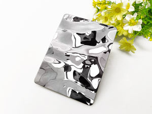 Placas <span class=keywords><strong>de</strong></span> hojas <span class=keywords><strong>de</strong></span> acero inoxidable para techo, ondulación <span class=keywords><strong>de</strong></span> agua dorada, 304 - Product Image 4