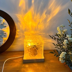 Hiện đại <span class=keywords><strong>USB</strong></span> RGB LED ánh sáng ban đêm với điều khiển từ xa sóng biển và thiên hà chiếu 3D Pha Lê năng động xoay ánh sáng cho phòng ngủ - Product Image 1