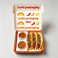 Boîte en papier pliable de qualité alimentaire, écologique, personnalisée en gros pour hamburgers, hot-dogs, sushis, chips, emballage en papier