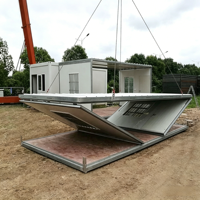 Casa Contenedor Portátil Plegable y Expandible Prefabricada, Aislada e Impermeable, de 20 y 40 Pies