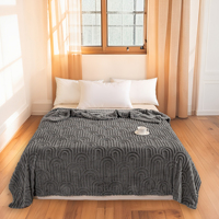 Couverture de lit en flanelle polaire moelleuse jacquard écologique pour canapé et lit