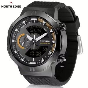 นาฬิกาข้อมือดิจิตอล NORTH EDGE HORNET สำหรับผู้ชาย นาฬิกากีฬาวิ่ง ปั่นจักรยาน กันน้ำ 50 เมตร แสดงเวลาโลก พร้อมฟังก์ชั่นวัดความเร็ว - Product Image 4