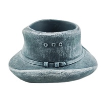 Pot Tanaman Bentuk Topi Koboi Rustic Unik, Desain Semen Kreatif Ramah Lingkungan untuk Penyiraman & Penanaman Tanaman Dalam Ruangan