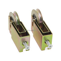 Roulettes de porte coulissante en acier moderne à faible bruit, revêtement zinc 4 mm, personnalisées Cowell E2506, avec poulies inférieures, garantie 2 ans