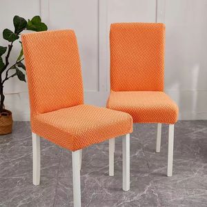 Offre Spéciale solide salle à manger <span class=keywords><strong>chaise</strong></span> housses de siège élastique Polyester 3D tissu siège tissu Plaid Jacquard <span class=keywords><strong>chaise</strong></span> couverture - Product Image 5