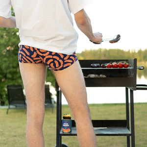 Factory <b>Customized</b> Logo High Quality Breathable Mid-Rise Gift Box Men Underwear <b>Boxers</b> Cotton Print with Drink Canpacking - Product Image 5