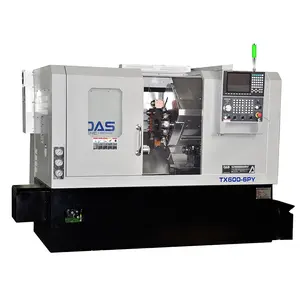 Hình thức đầy đủ của máy tiện CNC TX600-6PY ngang kim loại nghiêng giường CNC Lathe với tailstock