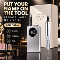 Stylo perceuse à ongles portable avec logo personnalisé, 45000 tr/min, pour ongles en acrylique, ODM OEM