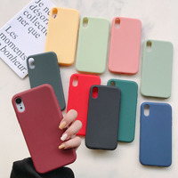 Coque de téléphone liquide carrée en silicone couleur bonbon 2026 pour dropshipping, protection antichoc pour téléphone portable