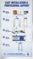 Portique de détection de métaux de qualité industrielle KMS pour inspection de sécurité, avec cadre durable et fonctionnement stable pour les sites d'usine