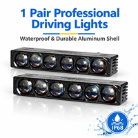 Feux de calandre LED à 6 lentilles, 130W pour faisceau bas, 170W pour faisceau haut, étanches, pour conduite tout-terrain, pour camion, SUV, 4x4