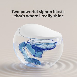 Toilette intelligente violette avec système de bidet, siège chauffant, chasse d'eau automatique, cuvette en céramique autonettoyante, siphon en P, télécommande incluse - Product Image 2