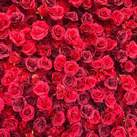 Mur de fleurs artificielles roses rouges pour décoration de mariage, toile de fond florale de simulation pour événements et fêtes