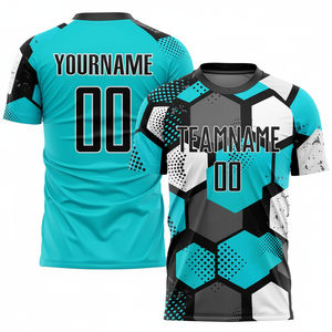 Acheter des maillots de football personnalisables de haute qualité pour hommes, maillots de football imprimés par sublimation pour jeunes avec nom personnalisé, vêtements d'équipe - Product Image 1
