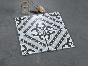 Moderno minimalista 200x200 piccolo fiore piastrelle in ceramica <span class=keywords><strong>Deco</strong></span> pavimento antiscivolo per bagno nordico stile Firebrick piastrelle quadrate - Product Image 2