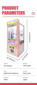 Machine de <span class=keywords><strong>jeu</strong></span> d'arcade Key Master personnalisable, à monnayeur, avec distribution de prix, difficulté réglable, en métal, version anglaise, pour usage commercial - Product Image 2