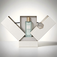 Boîte cadeau de luxe personnalisée à double ouverture rigide pour parfum, en papier écologique, avec logo, pour emballage de flacon de parfum