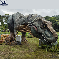 Modèle de dinosaure animatronique grandeur nature personnalisé, T-Rex réaliste avec structure mécanique et mouvements pour parc à thème sur les dinosaures
