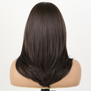 <span class=keywords><strong>Parrucca</strong></span> Natura con Frontale in Pizzo HD, Fibra Resistente al Calore, Capelli Futura Non Infiammabili, <span class=keywords><strong>Parrucca</strong></span> Sintetica Senza Colla per Donne Bianche - Product Image 4