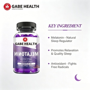 Gummies de mélatonine à marque privée OEM, soutien naturel au sommeil, relaxation, cycle de sommeil apaisant, complément alimentaire végétalien, 60 unités, personnalisable - Product Image 3