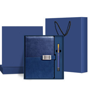 مجموعة صندوق هدايا دفتر الأعمال دفتر شعار مخصص مع قلم أنشطة الاجتماع السنوي للمكتب - Product Image 1