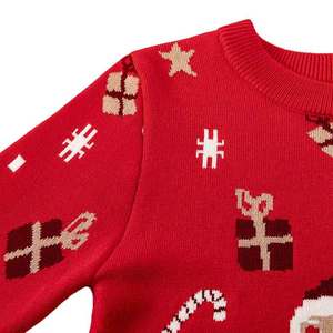 Nhà sản xuất áo len Giáng sinh bán buôn cho trẻ em, áo len cổ điển trẻ em, áo len dự tiệc lễ hội, họa tiết ông già Noel, áo len đan cho bé trai bé gái - Product Image 5