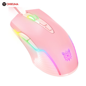 Ooikuma <span class=keywords><strong>cw905</strong></span> Pink Girl Esports Mouse Cable Game Cute Girl Heart RGB mouse de computadora para sistema de hogar inteligente - Product Image 2