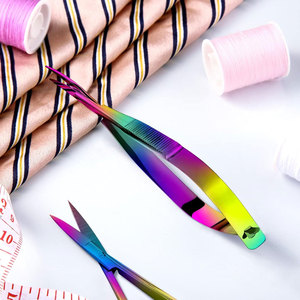 Ciseaux de beauté droits en acier inoxydable de haute qualité, tranchants, pour droitiers, pour la couture, la coupe des cils et des sourcils, et le micro-modelage - Product Image 5