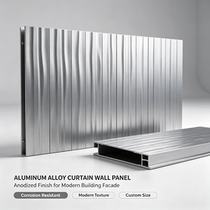 Mur rideau tissé en alliage d'aluminium moderne, anodisé, anti-corrosion, solution pour l'extérieur des bâtiments - Product Image 6