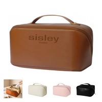 Organisateur écologique personnalisé pour hommes trousse de toilette portable pour le rangement des cosmétiques pochette Neceser rose avec sac à cosmétiques en cuir de voyage de luxe