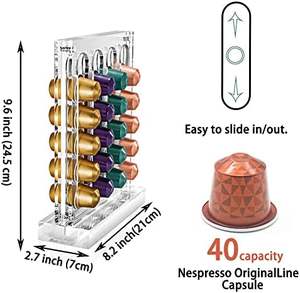 DuvinDD-Soporte magnético independiente para cápsulas de café <span class=keywords><strong>Nespresso</strong></span>, organizador de cápsulas de café <span class=keywords><strong>Nespresso</strong></span> de 40 capacidades, <span class=keywords><strong>tazas</strong></span> de té y platillos - Product Image 5