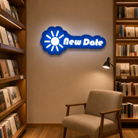 Lettres 3D personnalisées en acier inoxydable rétroéclairées par LED pour parc, centre commercial, aire de jeux – Lettres publicitaires décoratives lumineuses et colorées