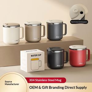 Mug personnalisé en acier inoxydable 304 avec couvercle et couvercle coulissant, isolé sous vide, pour cadeaux d'entreprise et boissons chaudes - Product Image 5