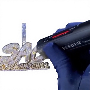 จี้ห้อยคอเงินแท้ 925 ประดับมอสซาไนต์คุณภาพสูง ดีไซน์เฉพาะตัว สไตล์ฮิปฮอป ชุบทอง แฟชั่นสำหรับงานปาร์ตี้ ได้รับการรับรอง GRA - Product Image 1